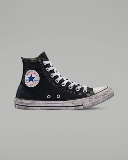 Tenisi Inalti Dama Converse Chuck Taylor All Star Panza Smoke Negrii Albi | RO J13UOD350